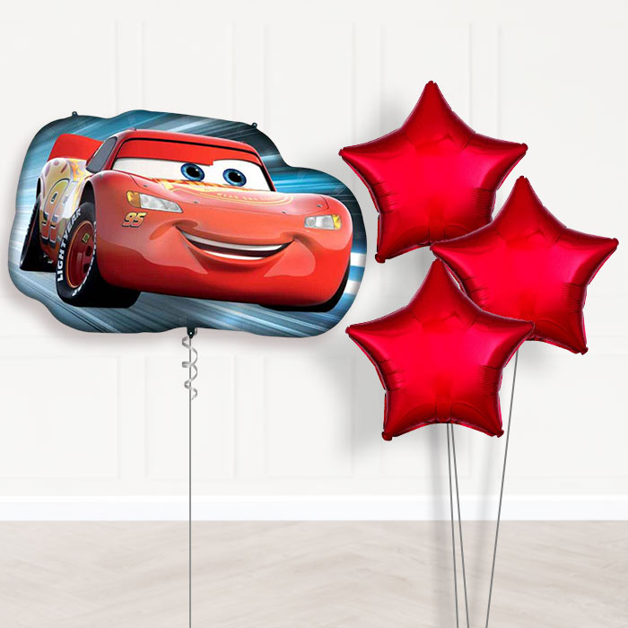 Lightning McQueen Balloon Bouquet - Plain Bouquet | Party Save Smile
