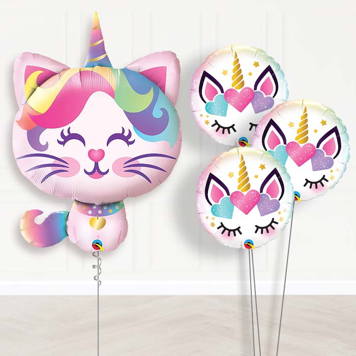 Giant Caticorn Balloon Bouquet in a Box - Themed Bouquet | Party Save Smile