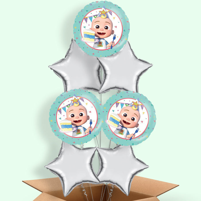 Cocomelon Birthday Helium Balloon in a Box - 7 Balloons | Party Save Smile