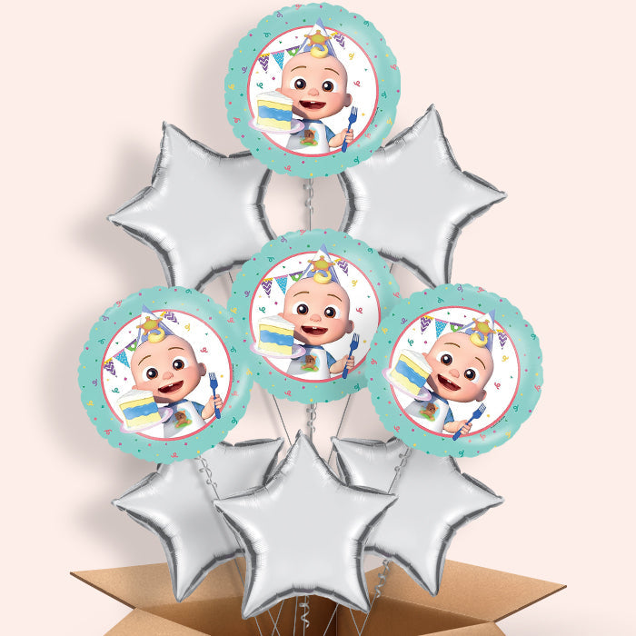 Cocomelon Birthday Helium Balloon in a Box - 9 Balloons | Party Save Smile