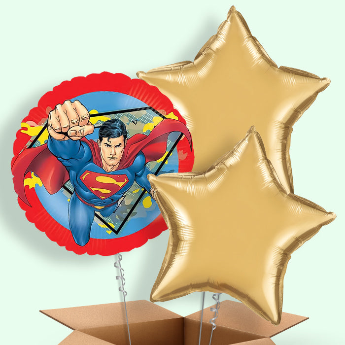 Superman Krypton Helium Balloon in a Box - 3 Balloons | Party Save Smile