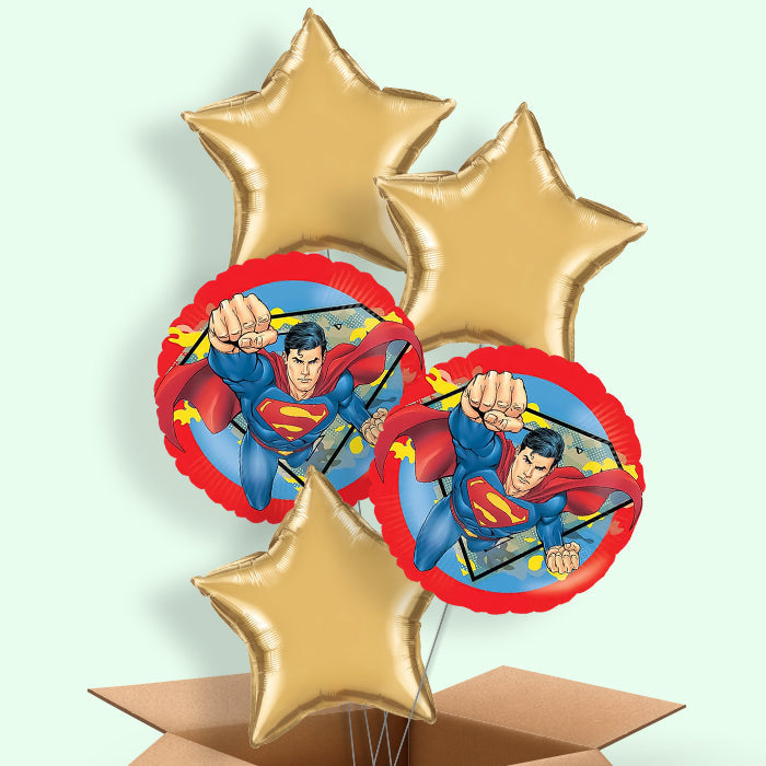 Superman Krypton Helium Balloon in a Box - 5 Balloons | Party Save Smile