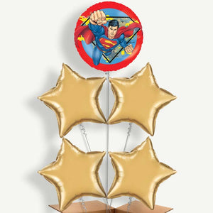 Superman Krypton 5 Helium Cluster Balloons