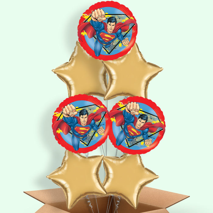 Superman Krypton Helium Balloon in a Box - 7 Balloons | Party Save Smile