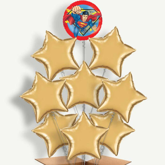 Superman Krypton Balloon Bundle Inflated with Helium | Party Save Smile