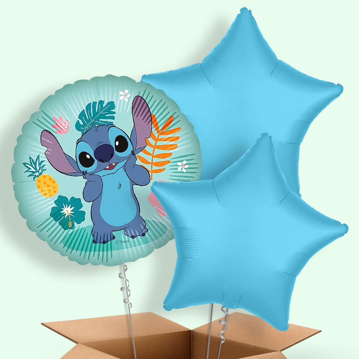 Stitch Inflated Balloon in a Box - 3 Balloons | Party Save Smile