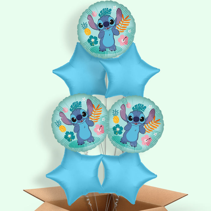 Stitch Inflated Balloon in a Box - 7 Balloons | Party Save Smile