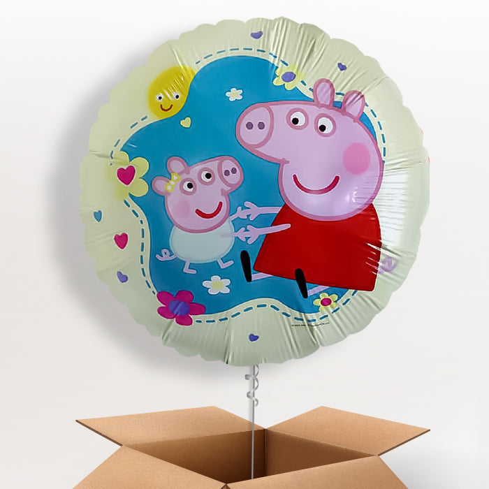 Peppa Pig with Little Baby Helium Balloon in a Box - 1 Balloon | Party Save Smile
