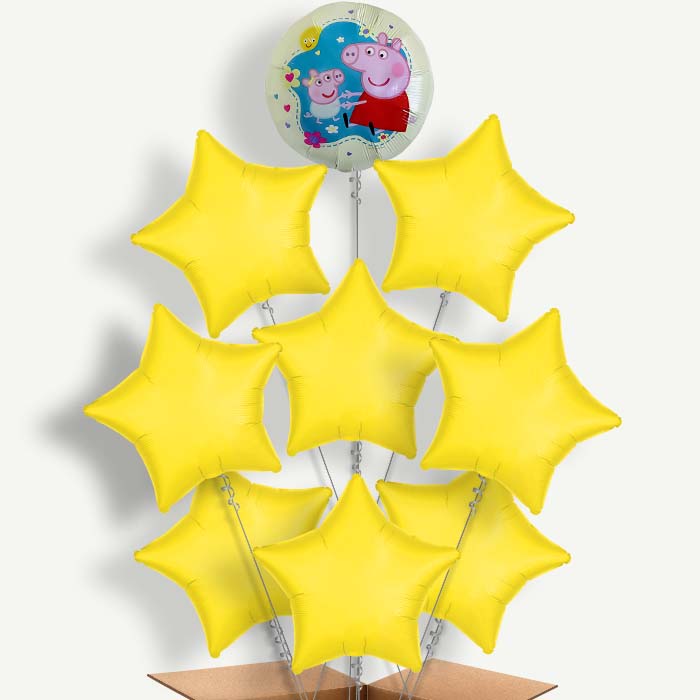 Peppa Pig with Little Baby Balloon Bundle Inflated with Helium | Party Save Smile