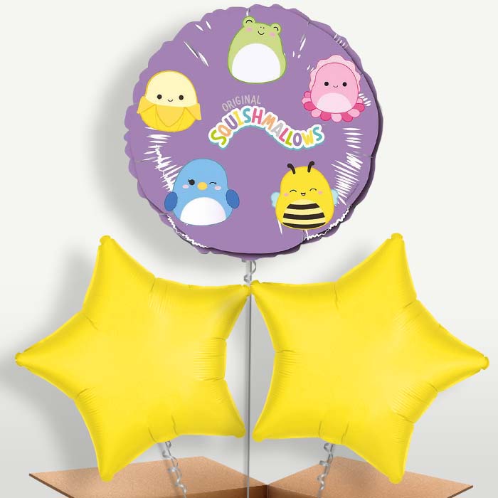 Squishmallow Balloon Bunch inflated with Helium (Trio) | Party Save Smile