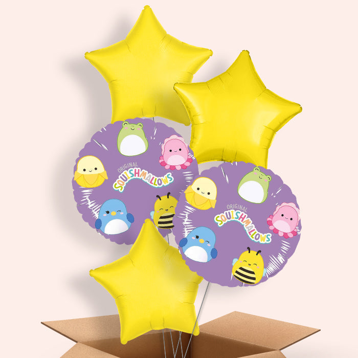 Squishmallow Helium Balloon in a Box - 5 Balloons | Party Save Smile