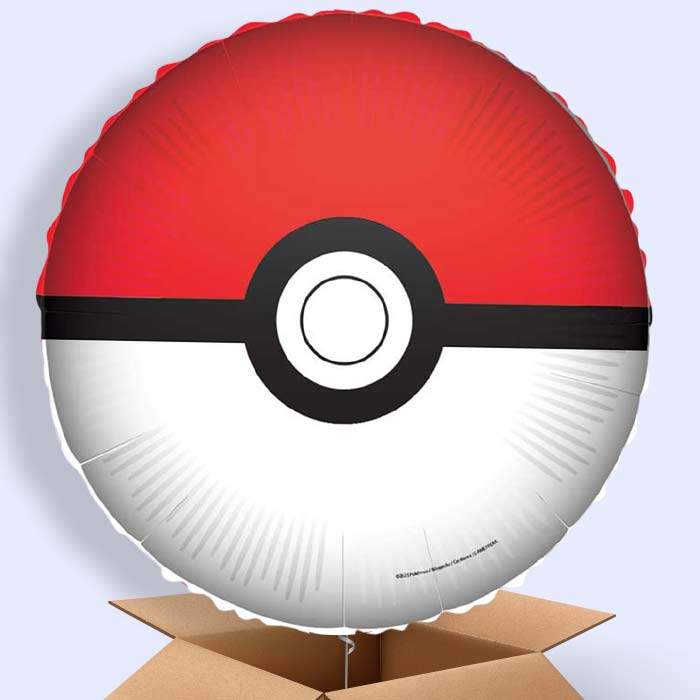Pokemon Pokeball Helium Balloon in a Box Gift - Party Save Smile