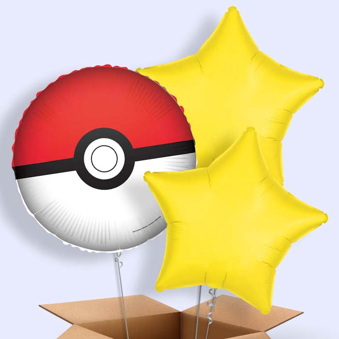 Pokemon Pokeball Helium Balloon in a Box Gift - Party Save Smile
