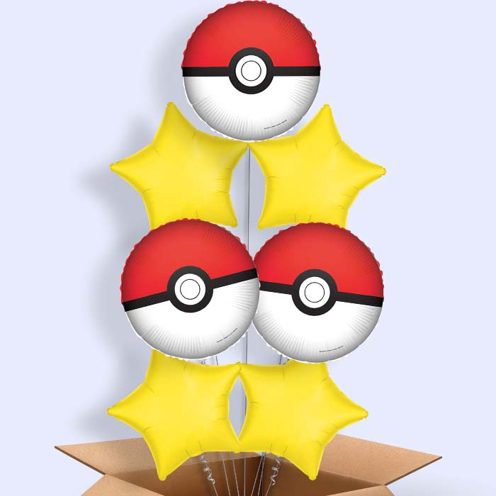 Pokemon Pokeball Helium Balloon in a Box Gift - Party Save Smile