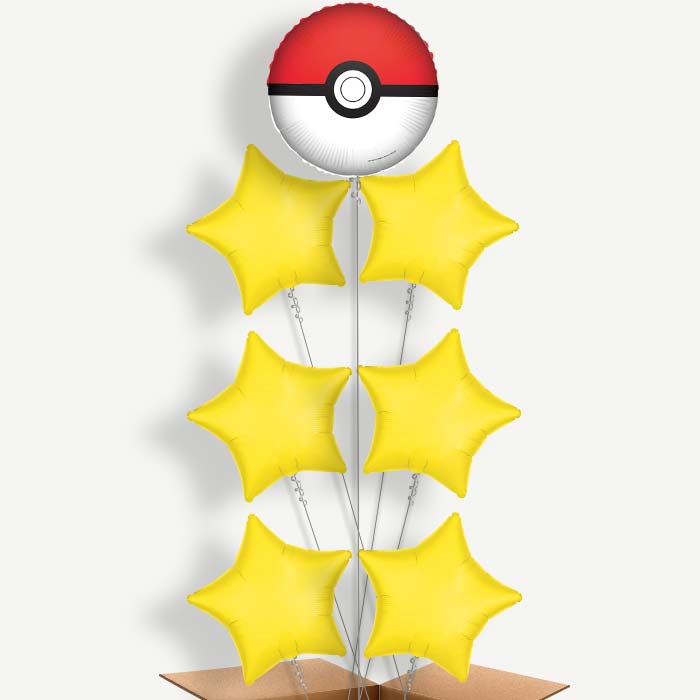 Pokemon Pokeball 7 Helium Balloon Arrangement | Party Save Smile