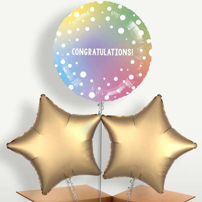 Ombre Dots Congratulations Balloon Bunch | Party Save Smile