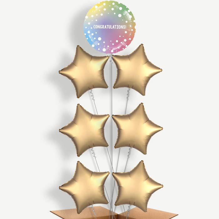 Ombre Dots Congratulations Helium Balloon Arrangement | Party Save Smile