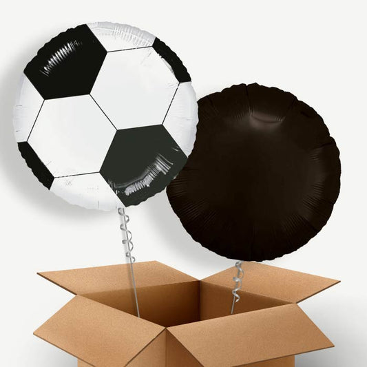 Black Football Helium Balloon Two | Party Save Smile