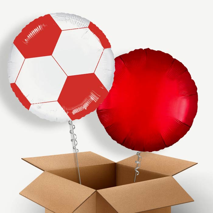 Red Football Helium Balloon Couple | Party Save Smile