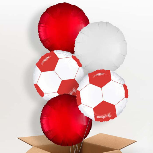 Red Football Helium Balloon in a Box - 5 Balloon | Party Save Smile