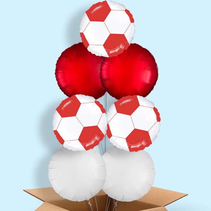 Red Football Helium Balloon in a Box - 7 Balloon | Party Save Smile