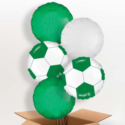 Green Football Helium Balloon in a Box - 5 Balloon | Party Save Smile
