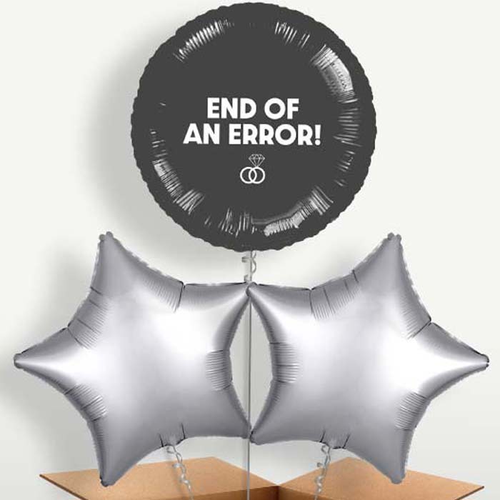 End of an Error Just Divorced Trio Balloon Bunch | Party Save Smile