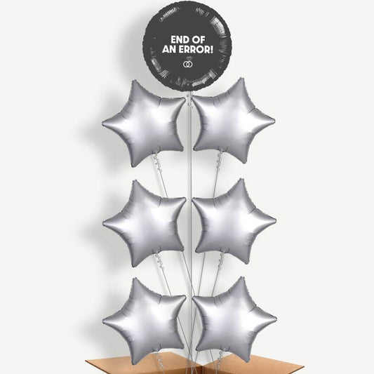 End of an Error Just Divorced Helium Balloon Arrangement | Party Save Smile