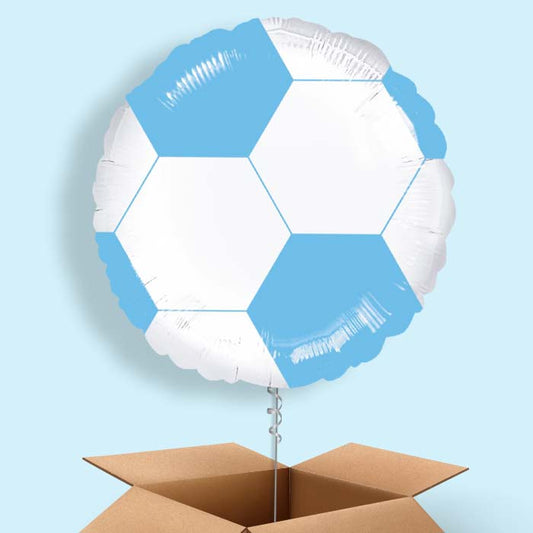 Light Blue Football Balloon in a Box