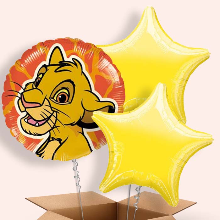 Lion King Helium Balloons in a Box - 3 Balloon | Party Save Smile