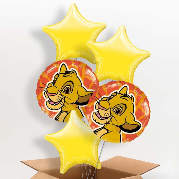 Lion King Helium Balloons in a Box - 5 Balloon | Party Save Smile
