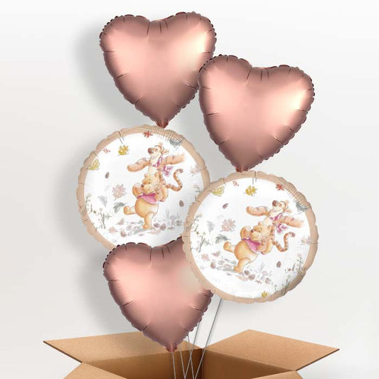 Winnie Pooh Helium Balloons in a Box - 5 Balloon | Party Save Smile