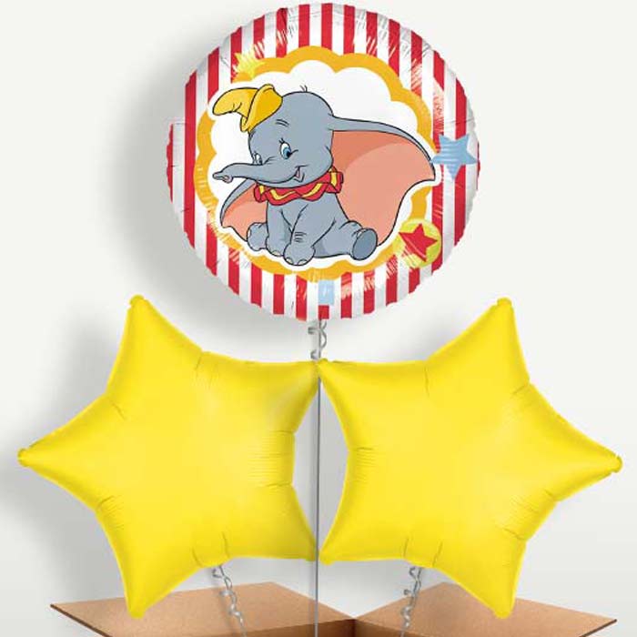 Dumbo Trio Balloon Bunch inflated with Helium | Party Save Smile