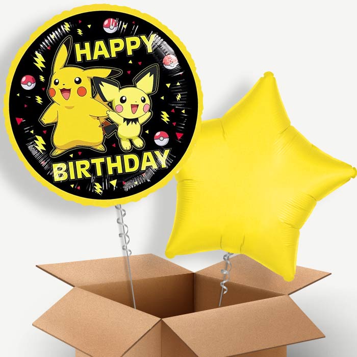 Pokemon Happy Birthday Helium Balloon Couple | Party Save Smile