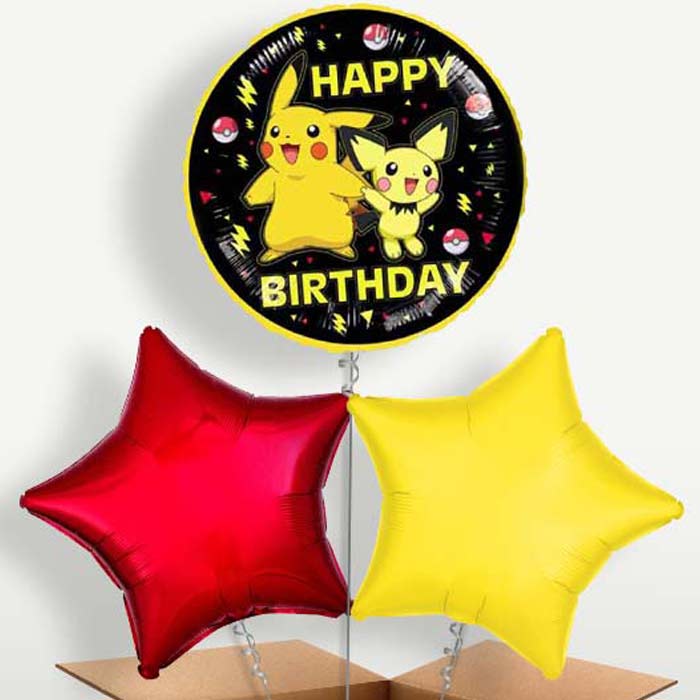 Pokemon Happy Birthday Trio Balloon Bunch | Party Save Smile