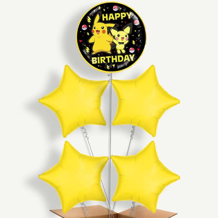 Pokemon Happy Birthday Helium Cluster Balloons | Party Save Smile