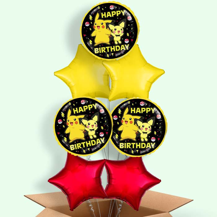 Pokemon Happy Birthday Helium Balloon in a Box - 7 Balloon | Party Save Smile
