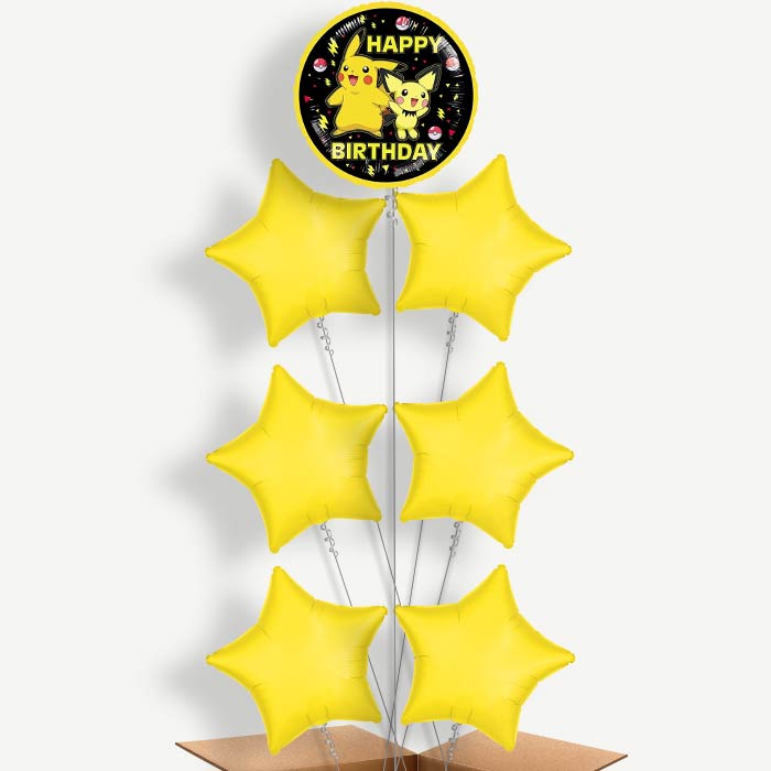 Pokemon Happy Birthday Helium Balloon Arrangement | Party Save Smile