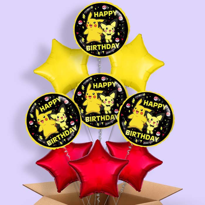 Pokemon Happy Birthday Helium Balloon in a Box - 9 Balloon | Party Save Smile
