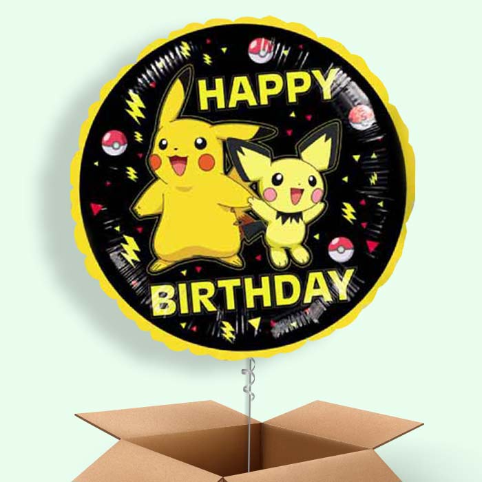 Pokemon Happy Birthday Helium Balloon in a Box - 1 Balloon | Party Save Smile
