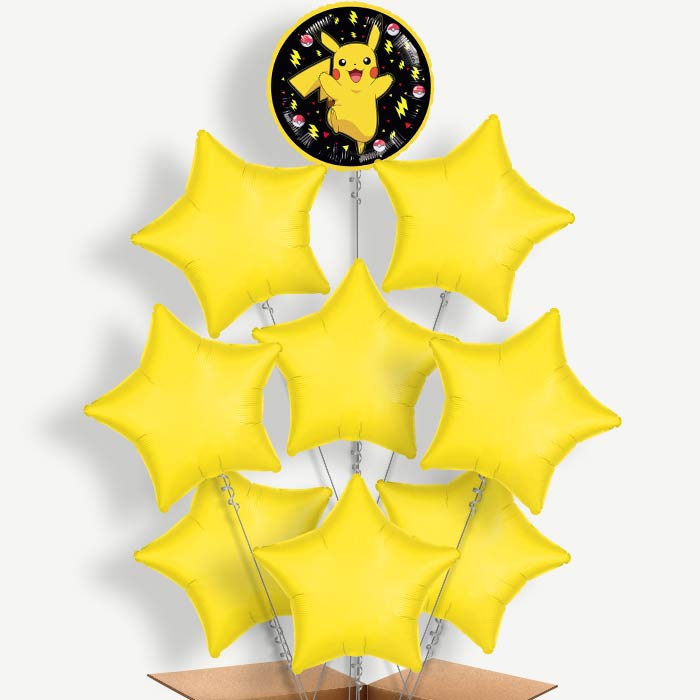 Pokemon Pikachu Balloon Bundle Inflated with Helium | Party Save Smile