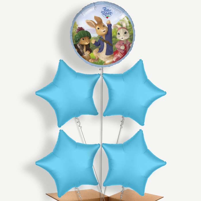 Peter Rabbit Balloon Cluster Inflated with Helium | Party Save Smile