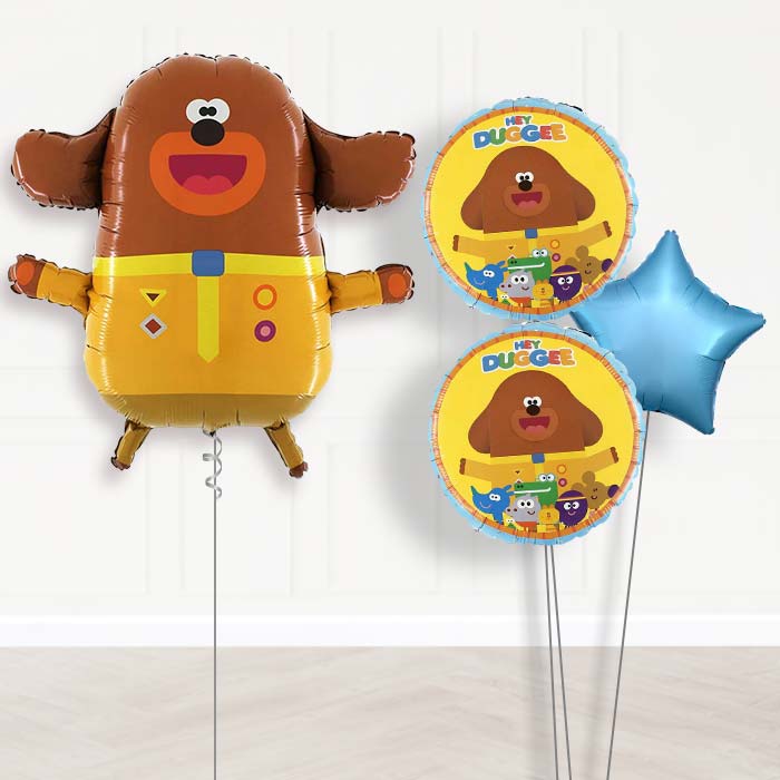 Hey Duggee Inflated Helium Balloons Delivered-Giant Balloon + 2 Themed Balloons + 1 Plain Balloon 