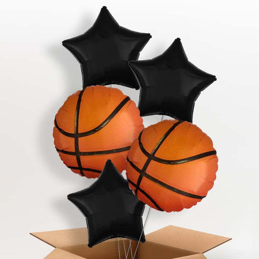 Championship Basketball Helium Balloon in a Box - 5 Balloons | Party Save Smile