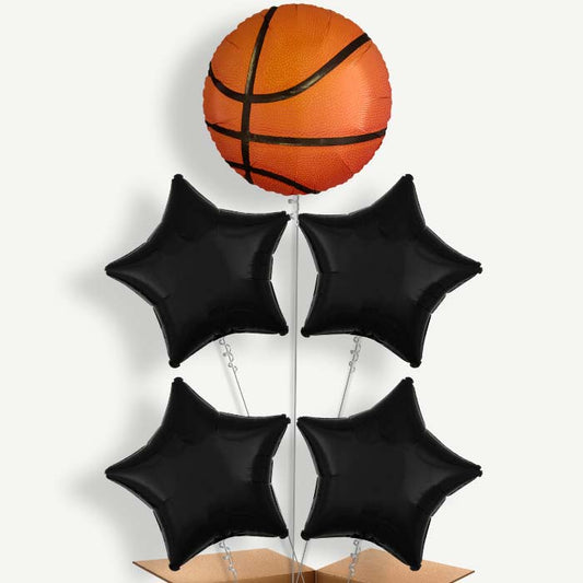 Championship Basketball Helium Cluster Balloons | Party Save Smile