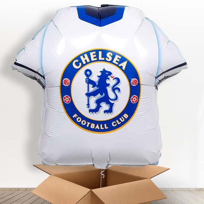 Chelsea Football Shirt Helium Balloon in a Box - 1 x Giant Balloon | Party Save Smile