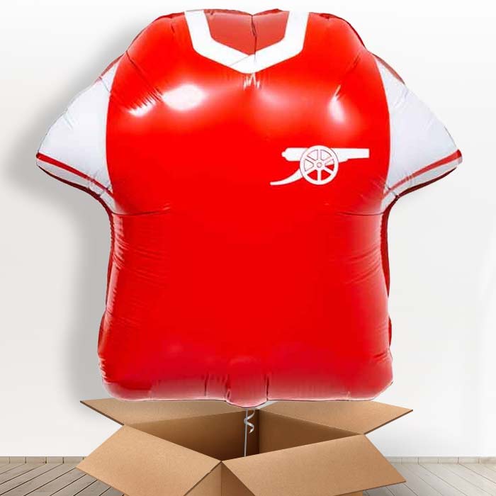 Arsenal Football Shirt Helium Balloon in a Box - 1 x Giant Balloon | Party Save Smile