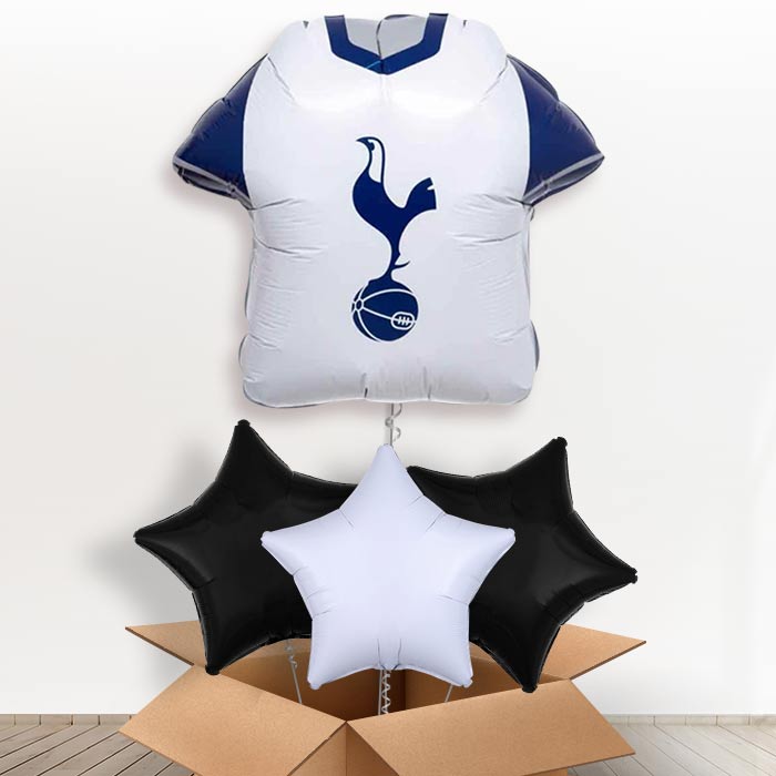 Tottenham Hotspur Football Helium Balloon in a Box - with 3 Plain Balloons | Party Save Smile