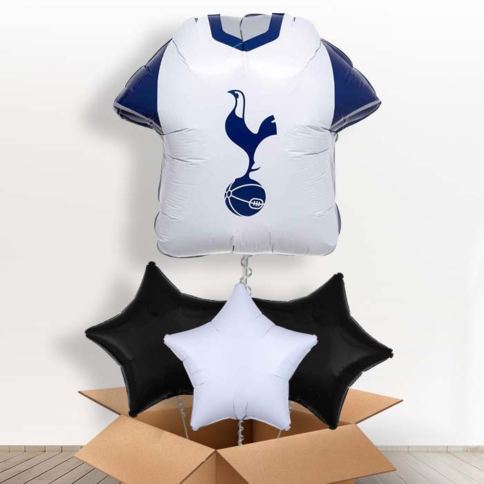 Tottenham Hotspur Football Helium Balloon in a Box - with 3 Plain Balloons | Party Save Smile