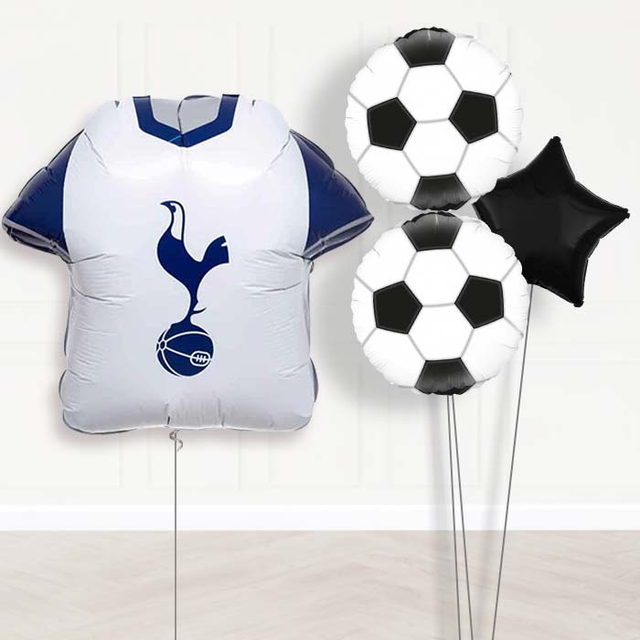Tottenham Hotspur Football Balloon Bouquet Delivery-Giant Balloon + 2 Themed Balloons + 1 Plain Balloon 